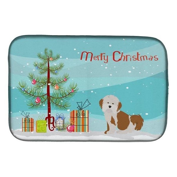 Carolines Treasures Carolines Treasures CK3458DDM Havanese Christmas Tree Dish Drying Mat CK3458DDM